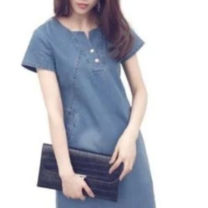 Cute Denim Style Bodycon Dress